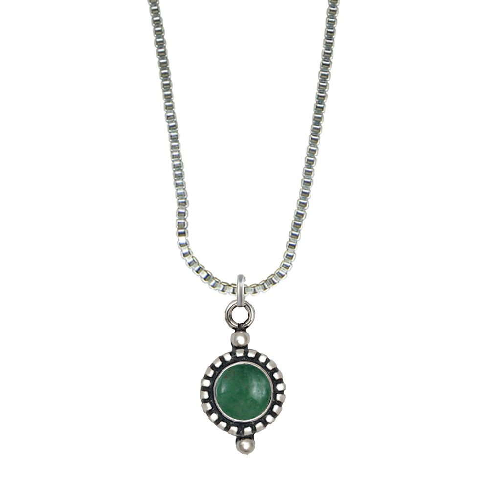 Sterling Silver Little Jade Pendant Necklace